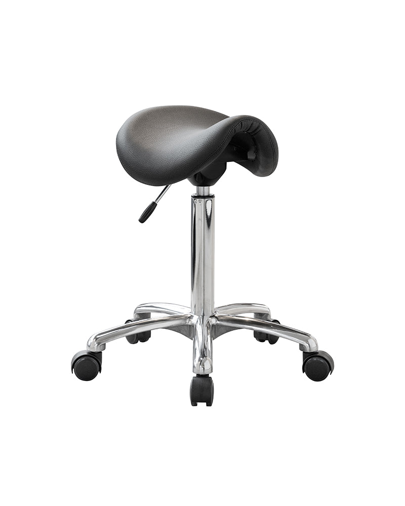 Stella saddle stool aluminium
